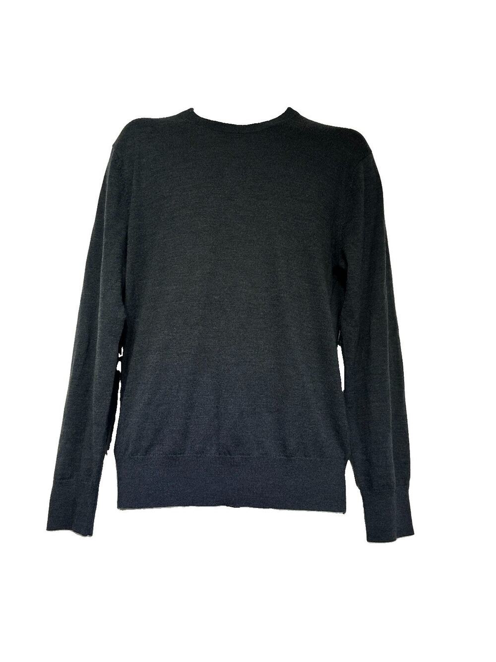 bonobos merino wool dark gray pullover crewneck slim sweater Size L
